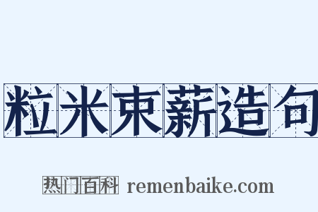 粒米束薪造句是什么意思的图片